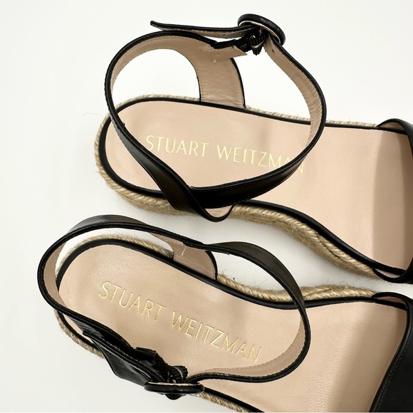 Stuart Weitzman Taborah Ankle-Strap Wedge Espadrille Sandals - Picture 4 of 9